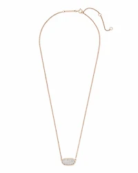 Elisa Pendant Necklace in Pave Diamond and 14k Rose Gold