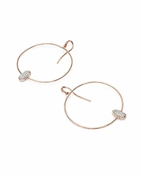 0.3 ct Elora 14k Rose Gold Hoop Earrings White Diamond