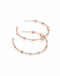 Mei 14k Rose Gold Hoop Earrings Neutral Gemstone Mix