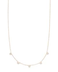 0.17 ct Shannon 14k Rose Gold Collar Necklace in White Diamond
