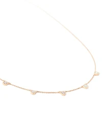 0.17 ct Shannon 14k Rose Gold Collar Necklace in White Diamond