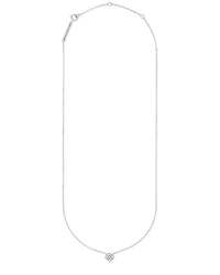 Fleur 14k White Gold Pendant Necklace in White Diamond