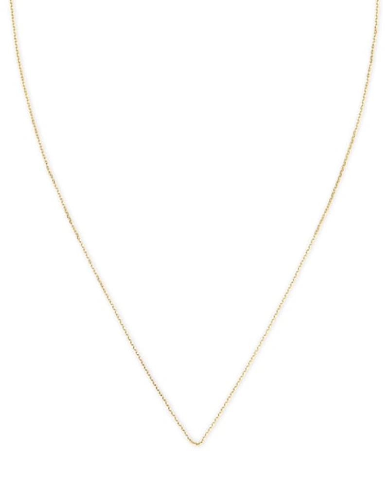15" Thin Chain Necklace 14k Gold