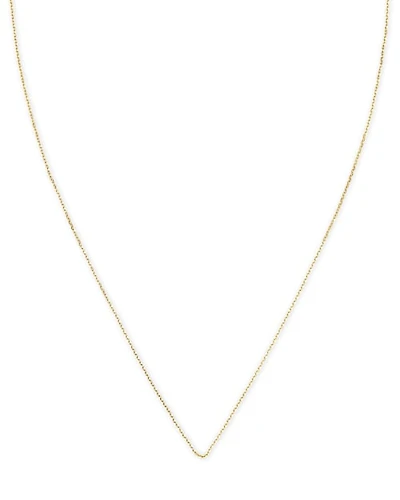 15" Thin Chain Necklace 14k Gold