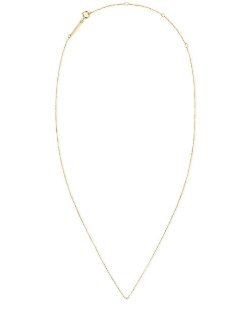 15" Thin Chain Necklace 14k Gold