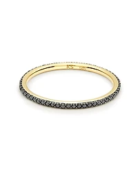 Angelina 14k Yellow Gold Band Ring Black Diamond