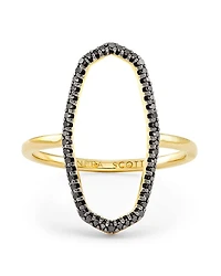 0.16 ct Dani 14k Yellow Gold Open Ring Black Diamond