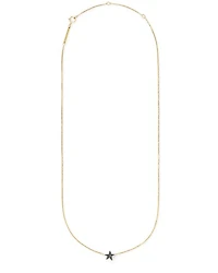 Star 14k White Gold Pendant Necklace in White Diamonds