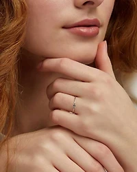 Isabella 14k Yellow Gold Band Ring White Diamond