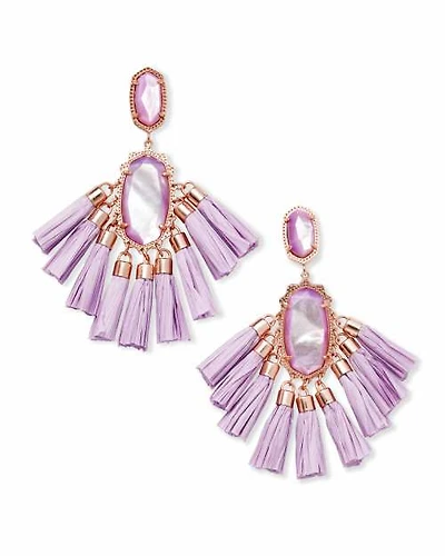 KRISTEN EARRING RSG LILAC MOP