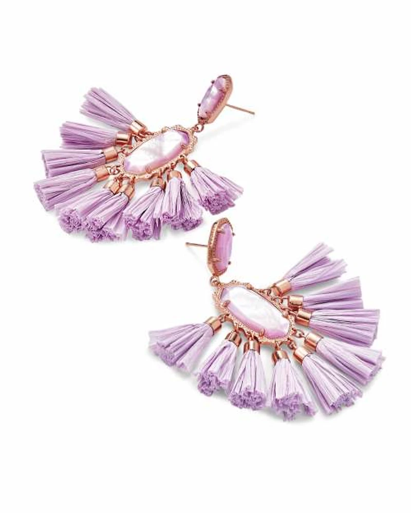 KRISTEN EARRING RSG LILAC MOP