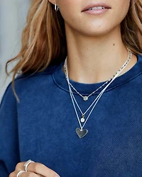 Ari Large Heart Charm Sterling Silver