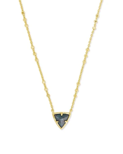 Perry Gold Pendant Necklace Raspberry Labradorite