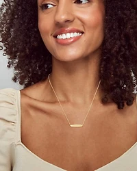 Optimist Mattie Bar Pendant Necklace in 18k Gold Vermeil