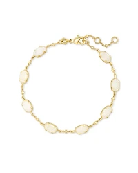 Emilie Gold Chain Bracelet Iridescent Drusy