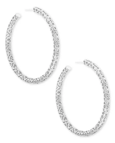 Maggie Hoop Earrings Gold Filigree