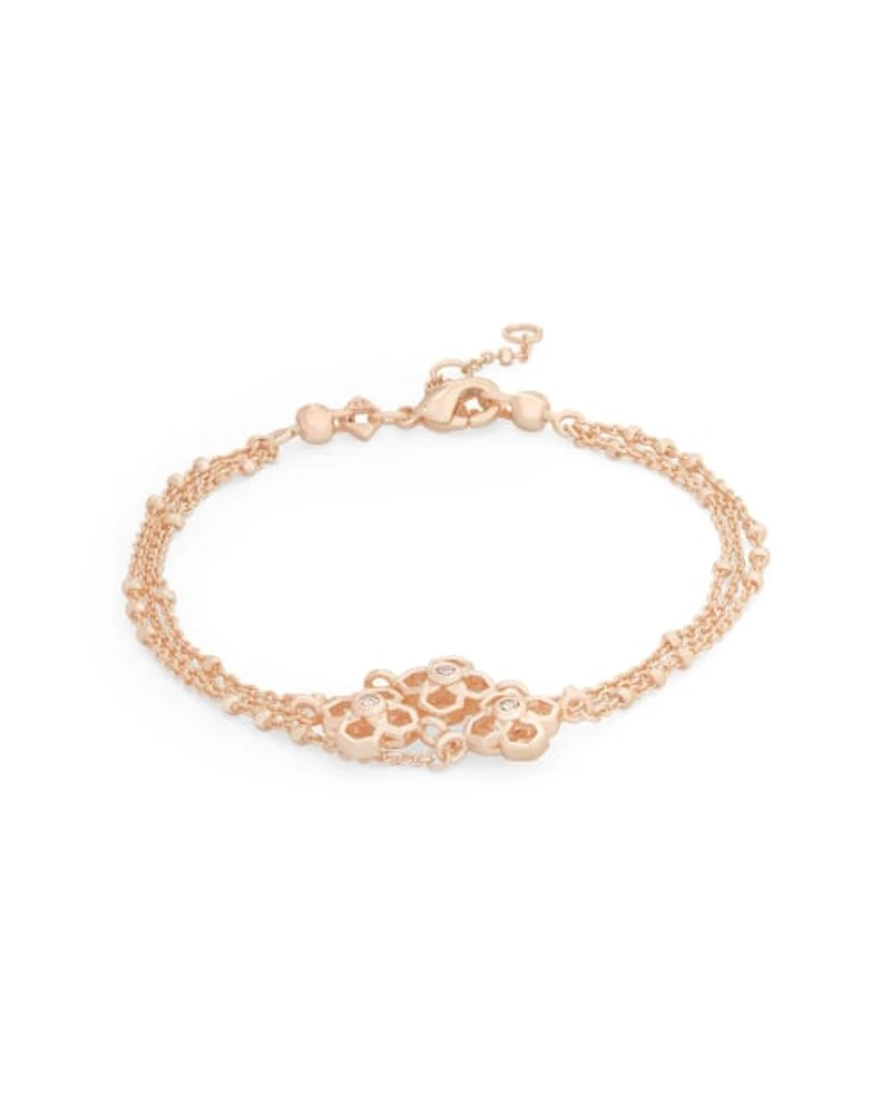 Rue Multi Strand Bracelet In Rose Gold