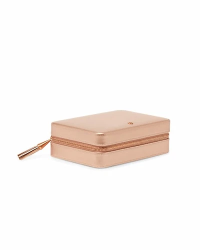Medium Travel Jewelry Case in Rose Gold