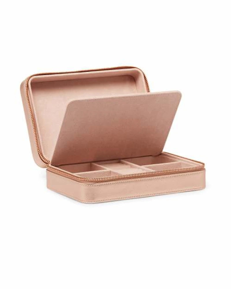 Medium Travel Jewelry Case in Rose Gold