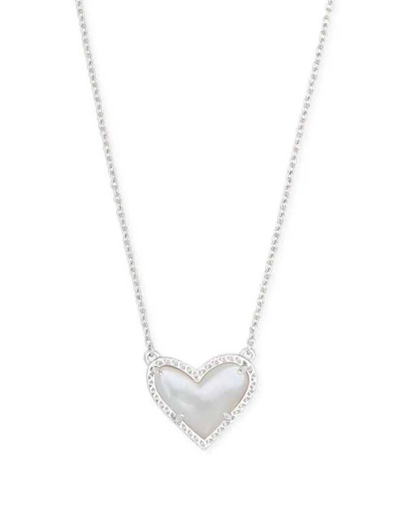 Ari Heart Pendant Necklace Silver