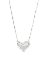 Ari Heart Pendant Necklace Silver