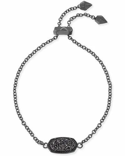 Elaina Gunmetal Adjustable Chain Bracelet