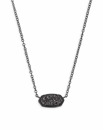 Elisa Pendant Necklace in Gunmetal