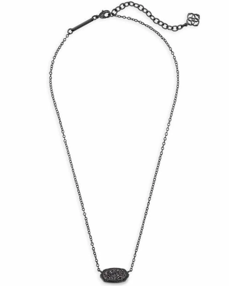 Elisa Pendant Necklace in Gunmetal