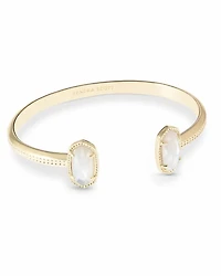 Elton Gold Cuff Bracelet Iridescent Drusy