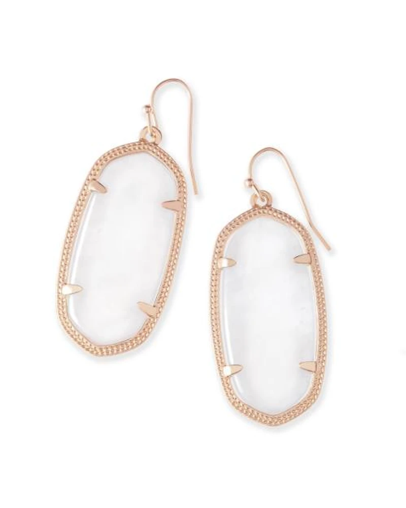 Elle Drop Earrings in Rose Gold