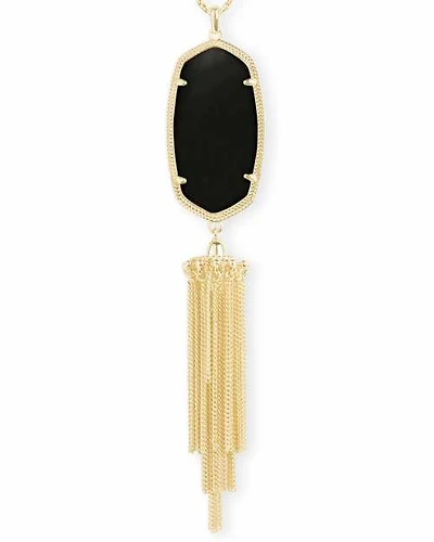 Rayne Long Pendant Necklace Gold