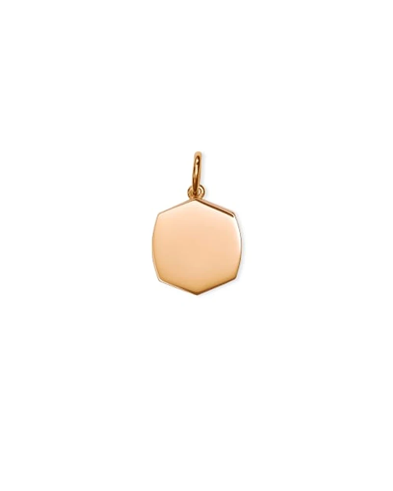 Davis Small Charm in 18k Rose Gold Vermeil
