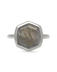 Davis Sterling Silver Cocktail Ring Gray Labradorite