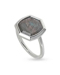 Davis Sterling Silver Cocktail Ring Gray Labradorite