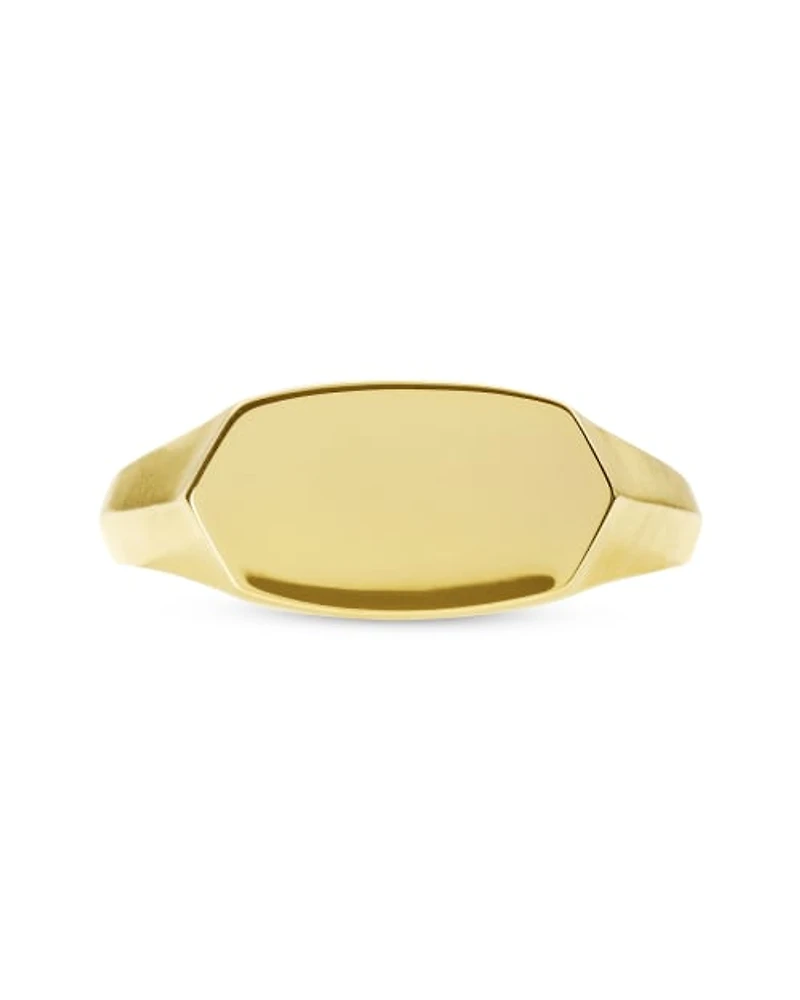 Elisa Signet Ring 18k Gold Vermeil