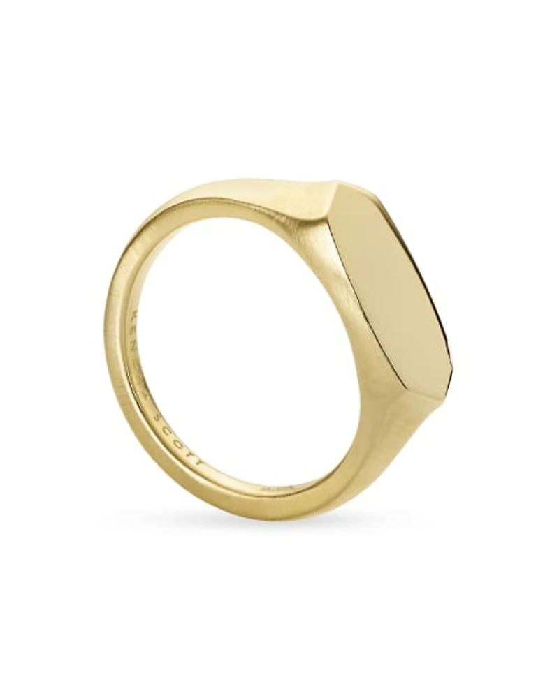 Elisa Signet Ring 18k Gold Vermeil
