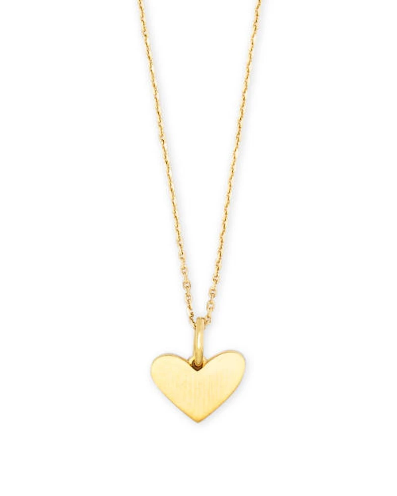 Ari Heart Charm Necklace In Sterling Silver