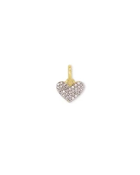 Ari 18k Gold Vermeil Pave Heart Charm White Diamond