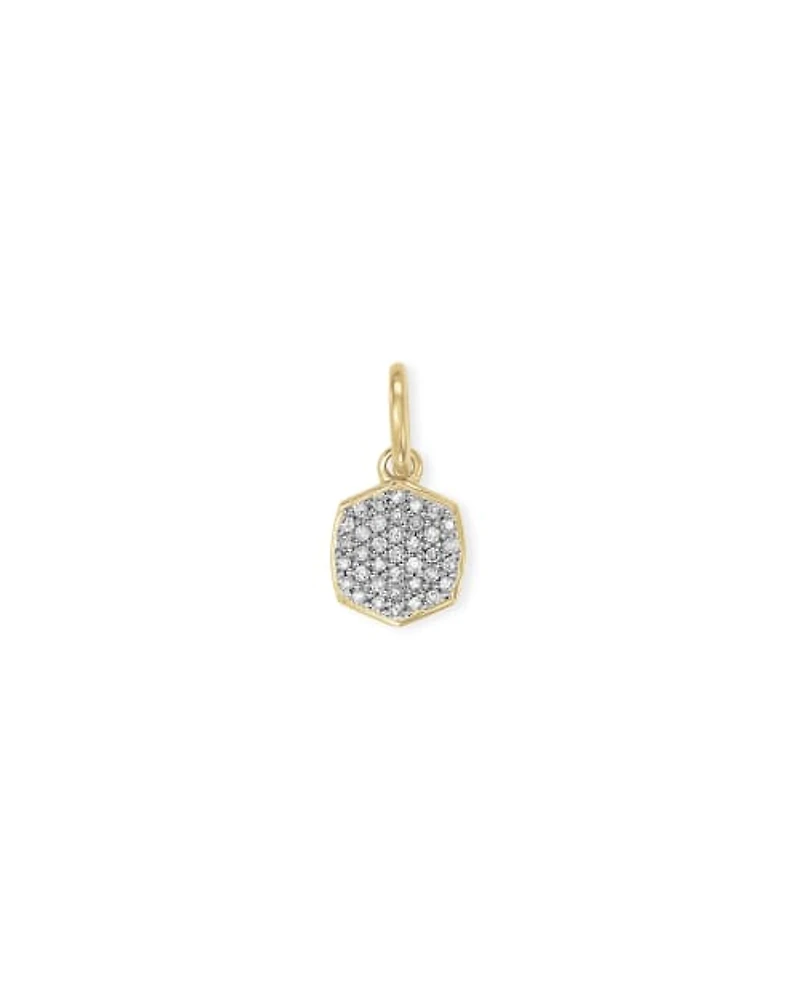 Davis Sterling Silver Charm in White Diamond
