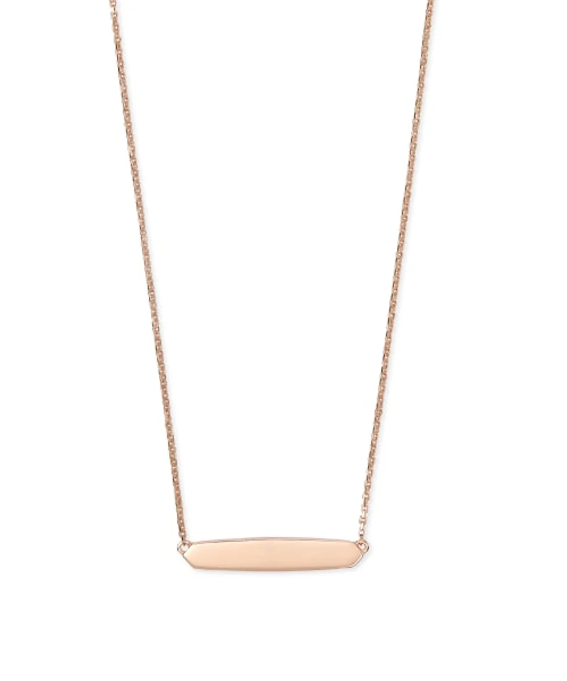 Mattie Bar Pendant Necklace in 18k Rose Gold Vermeil