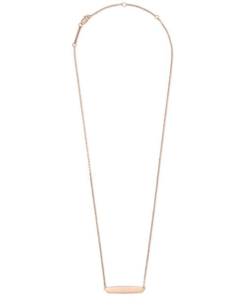 Mattie Bar Pendant Necklace in 18k Rose Gold Vermeil