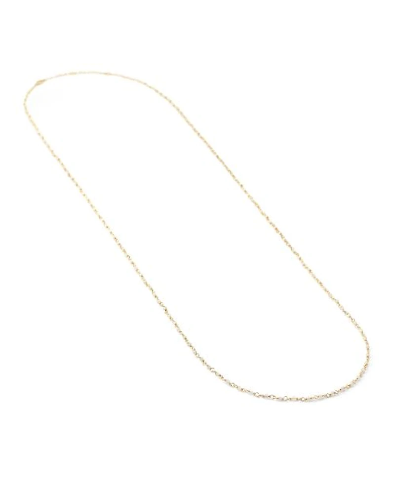 Davis Sterling Silver Beaded Long Necklace in Pyrite