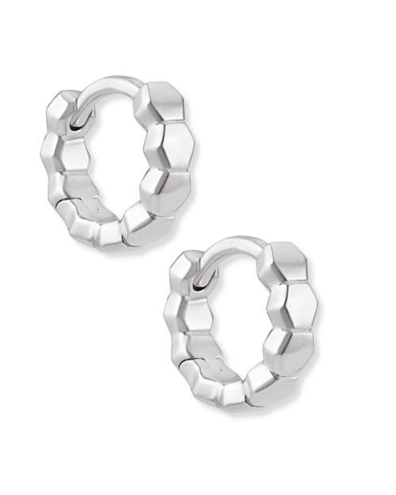 Davis Huggie Earrings in Sterling Silver