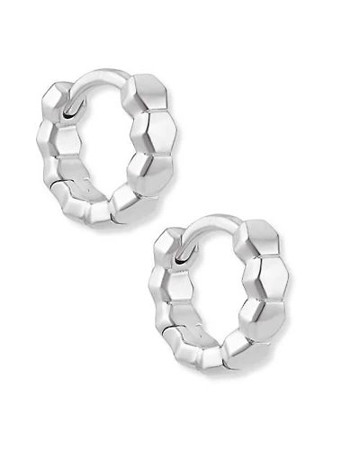 Davis Huggie Earrings in Sterling Silver