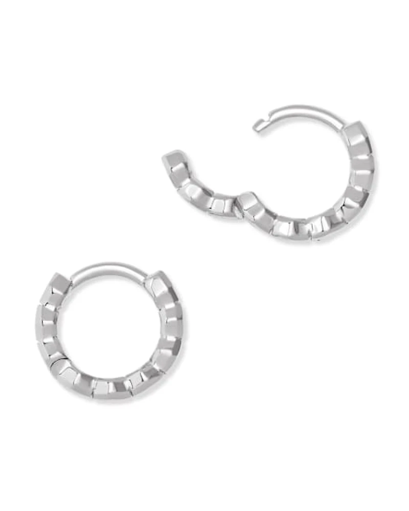 Davis Huggie Earrings in Sterling Silver