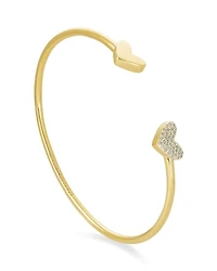 Ari Heart 18k Gold Vermeil Cuff Bracelet White Diamond