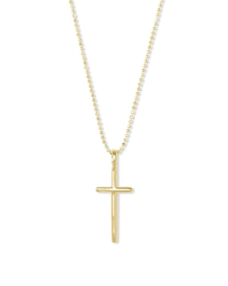 Cross Charm Pendant Necklace Sterling Silver