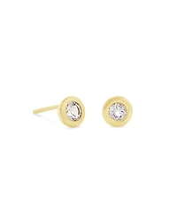 Aliyah 18k Gold Vermeil Stud Earrings White Topaz