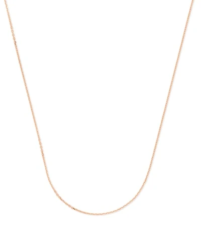 18 Inch Thin Chain Necklace in 18k Rose Gold Vermeil