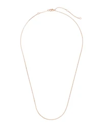 18 Inch Thin Chain Necklace in 18k Rose Gold Vermeil